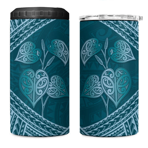 Cyan New Zealand Kawakawa Maori Ngaru 4 in 1 Can Cooler Tumbler