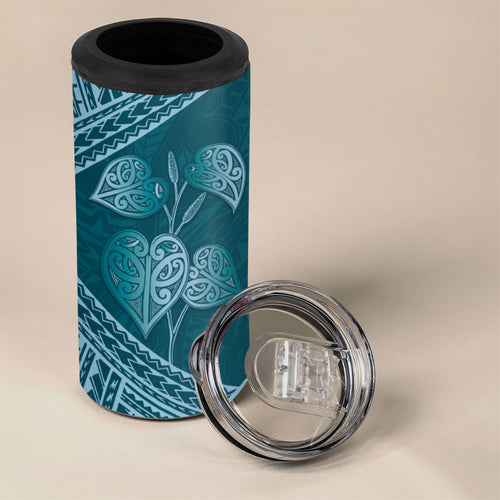 Cyan New Zealand Kawakawa Maori Ngaru 4 in 1 Can Cooler Tumbler