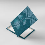 Cyan New Zealand Kawakawa Maori Ngaru Canvas Wall Art