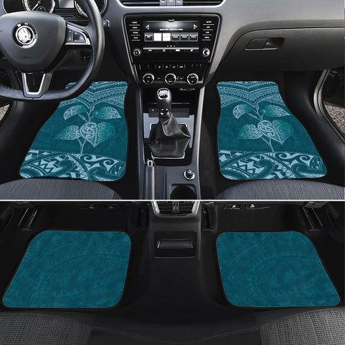 Cyan New Zealand Kawakawa Maori Ngaru Car Mats