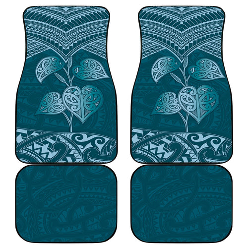 Cyan New Zealand Kawakawa Maori Ngaru Car Mats