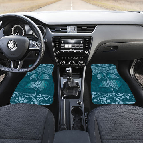 Cyan New Zealand Kawakawa Maori Ngaru Car Mats