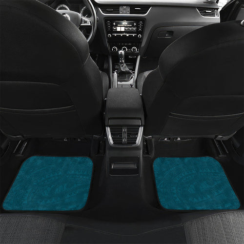 Cyan New Zealand Kawakawa Maori Ngaru Car Mats