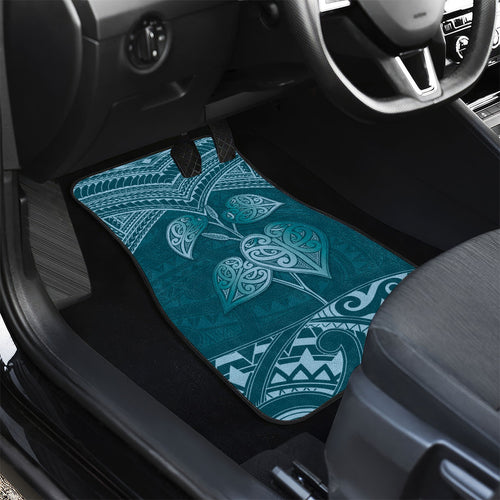 Cyan New Zealand Kawakawa Maori Ngaru Car Mats