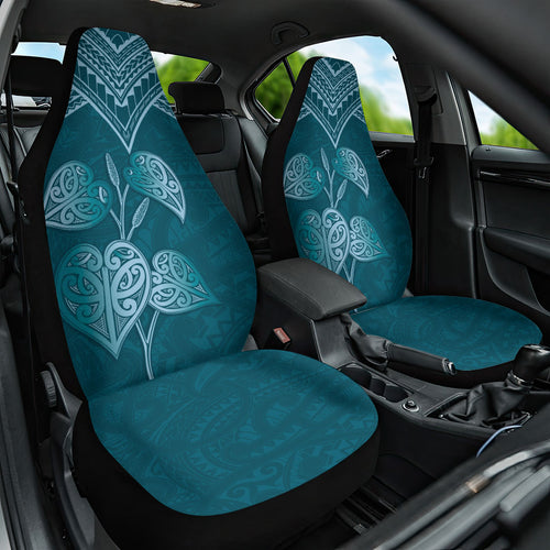 Cyan New Zealand Kawakawa Maori Ngaru Car Seat Cover