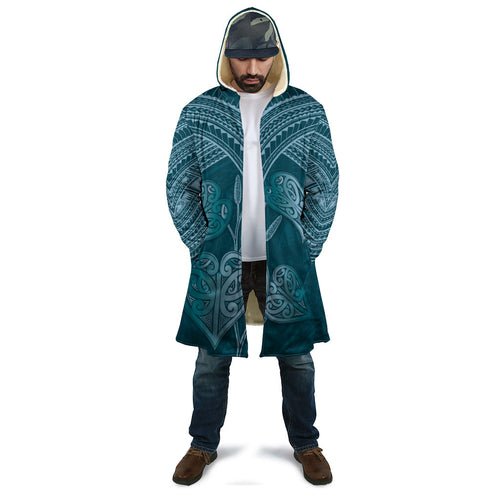 Cyan New Zealand Kawakawa Maori Ngaru Cloak
