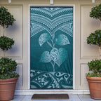 Cyan New Zealand Kawakawa Maori Ngaru Door Cover