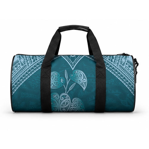 Cyan New Zealand Kawakawa Maori Ngaru Duffle Bag