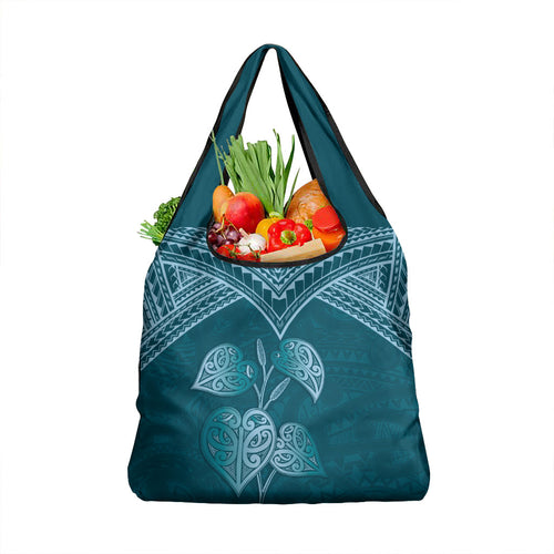Cyan New Zealand Kawakawa Maori Ngaru Grocery Bag