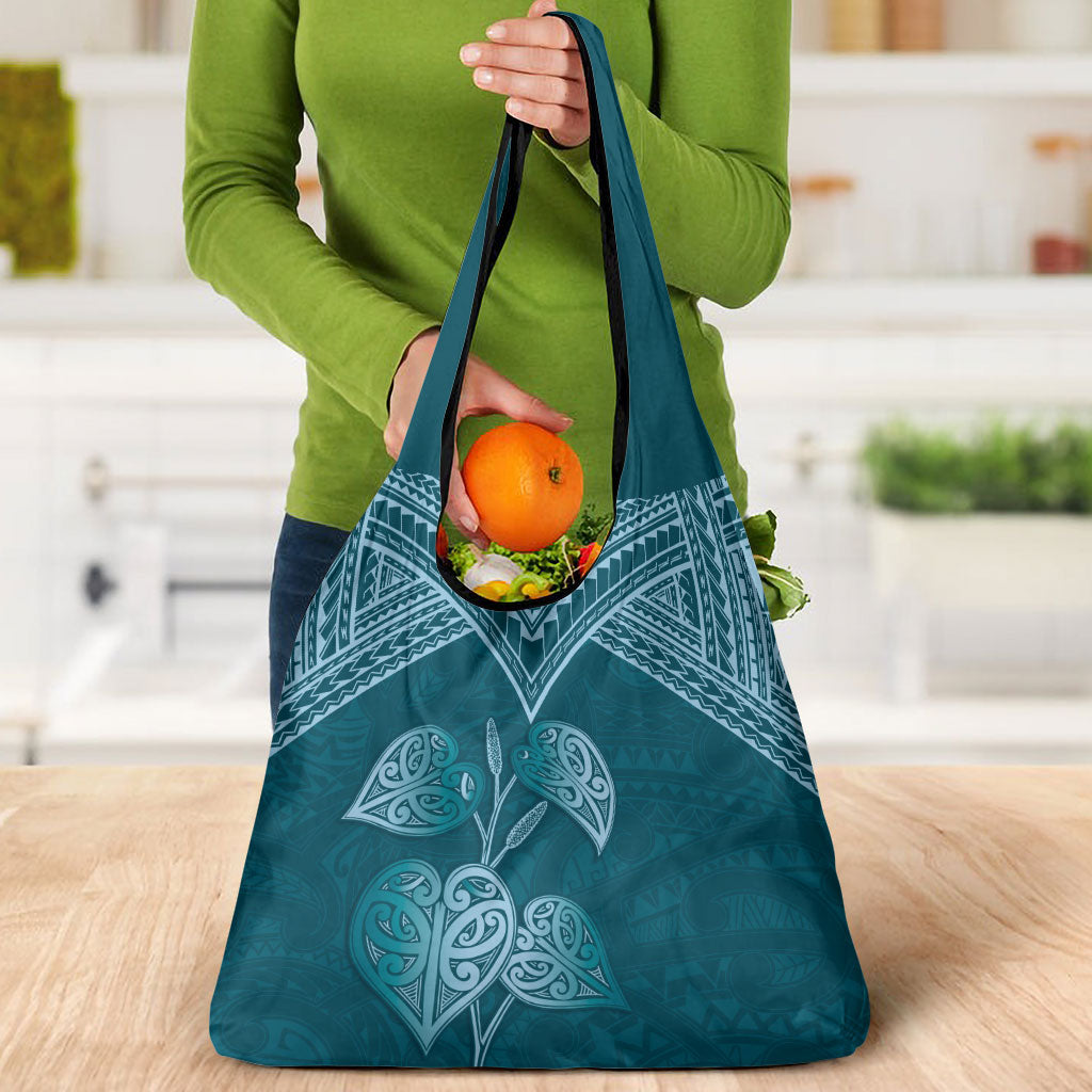 Cyan New Zealand Kawakawa Maori Ngaru Grocery Bag