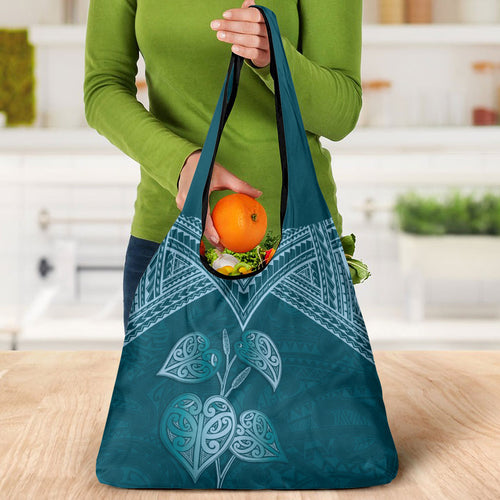 Cyan New Zealand Kawakawa Maori Ngaru Grocery Bag