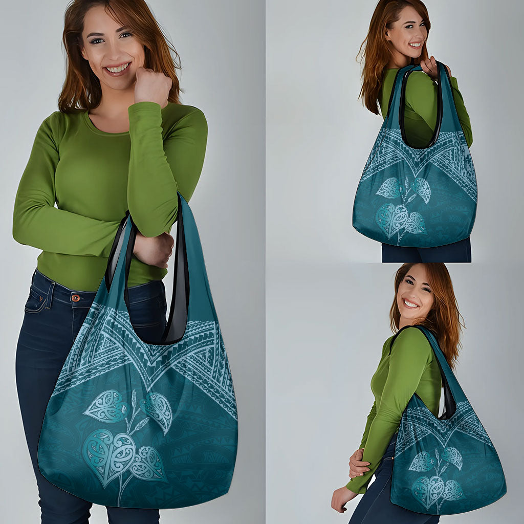 Cyan New Zealand Kawakawa Maori Ngaru Grocery Bag