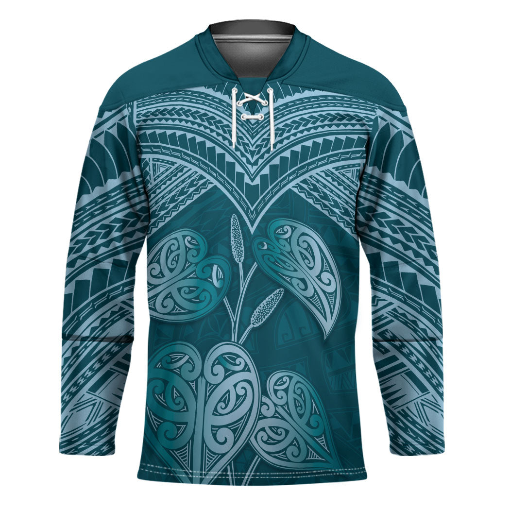 Cyan New Zealand Kawakawa Maori Ngaru Hockey Jersey