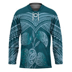 Cyan New Zealand Kawakawa Maori Ngaru Hockey Jersey