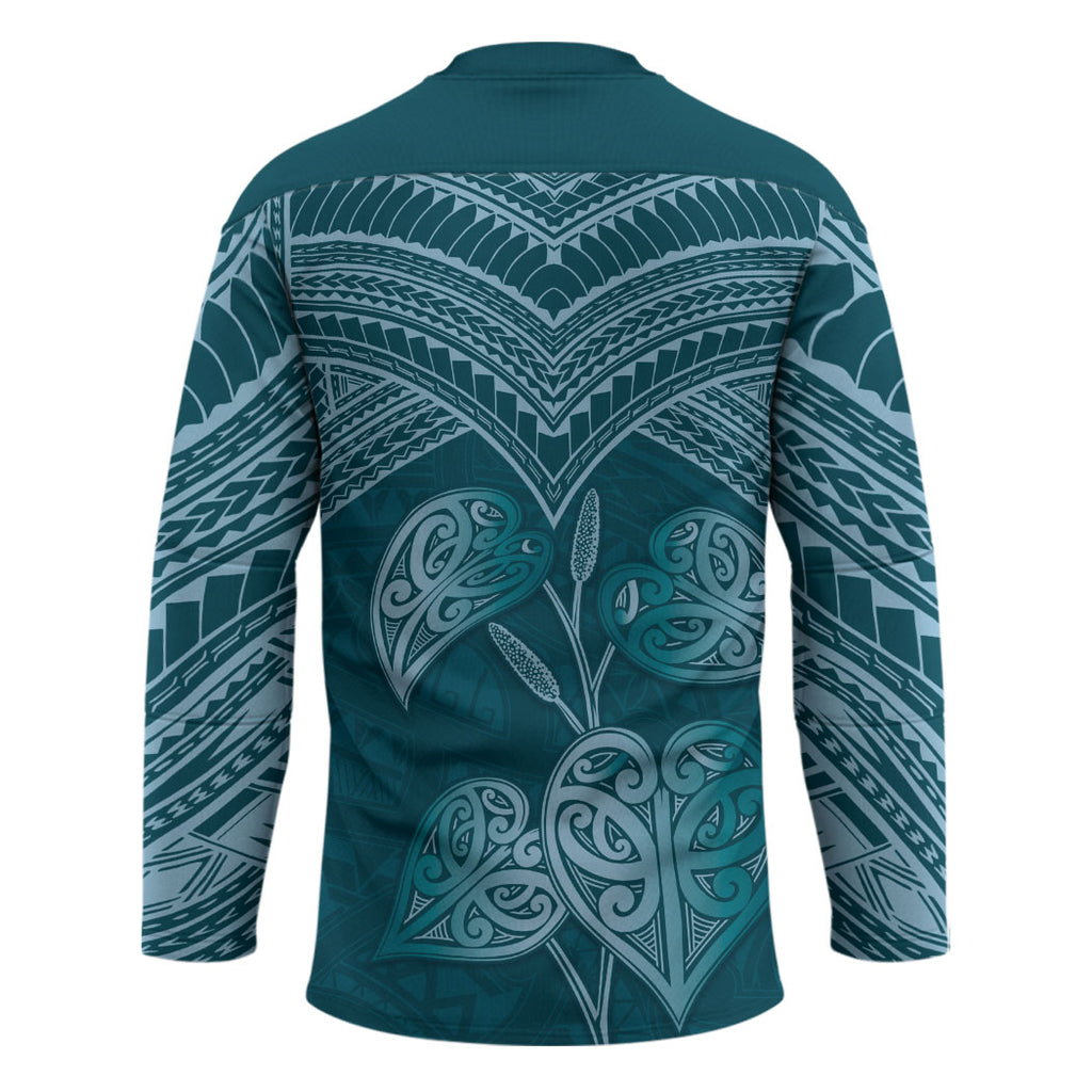 Cyan New Zealand Kawakawa Maori Ngaru Hockey Jersey