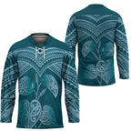 Cyan New Zealand Kawakawa Maori Ngaru Hockey Jersey