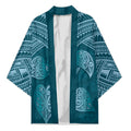 Cyan New Zealand Kawakawa Maori Ngaru Kimono
