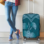 Cyan New Zealand Kawakawa Maori Ngaru Luggage Cover