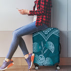 Cyan New Zealand Kawakawa Maori Ngaru Luggage Cover