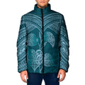 Cyan New Zealand Kawakawa Maori Ngaru Padded Jacket