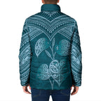 Cyan New Zealand Kawakawa Maori Ngaru Padded Jacket