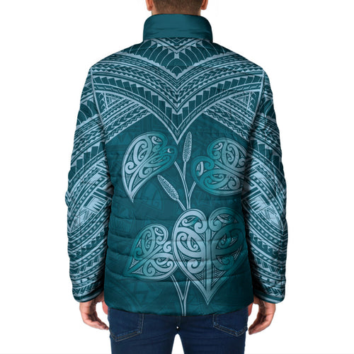 Cyan New Zealand Kawakawa Maori Ngaru Padded Jacket