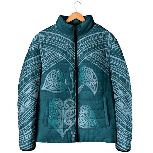 Cyan New Zealand Kawakawa Maori Ngaru Padded Jacket