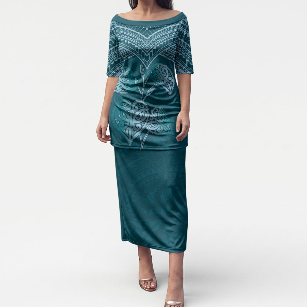Cyan New Zealand Kawakawa Maori Ngaru Puletasi