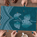 Cyan New Zealand Kawakawa Maori Ngaru Puzzle