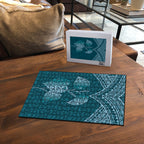 Cyan New Zealand Kawakawa Maori Ngaru Puzzle