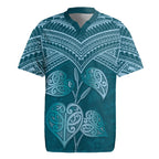 Cyan New Zealand Kawakawa Maori Ngaru Rugby Jersey