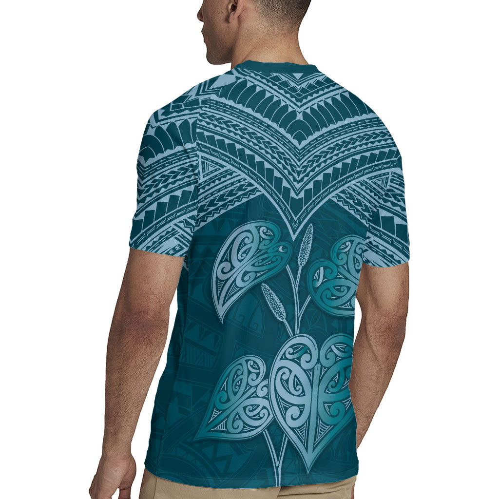 Cyan New Zealand Kawakawa Maori Ngaru Rugby Jersey