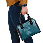 Cyan New Zealand Kawakawa Maori Ngaru Shoulder Handbag