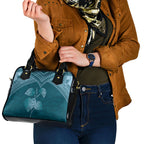 Cyan New Zealand Kawakawa Maori Ngaru Shoulder Handbag