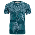 Cyan New Zealand Kawakawa Maori Ngaru T Shirt