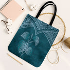 Cyan New Zealand Kawakawa Maori Ngaru Tote Bag