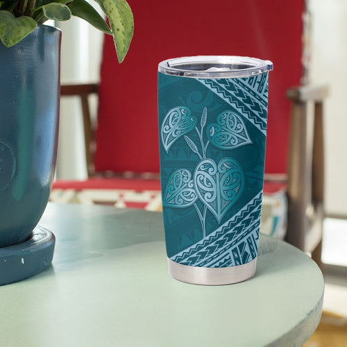 Cyan New Zealand Kawakawa Maori Ngaru Tumbler Cup