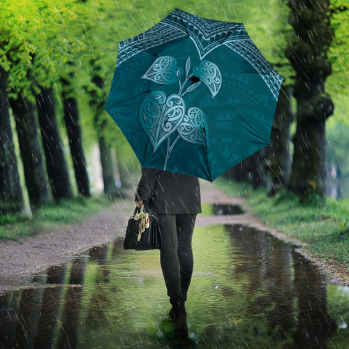 Cyan New Zealand Kawakawa Maori Ngaru Umbrella