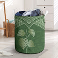 Green New Zealand Kawakawa Maori Ngaru Laundry Basket