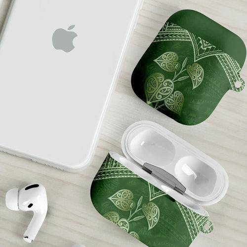 Green New Zealand Kawakawa Maori Ngaru AirPods Case