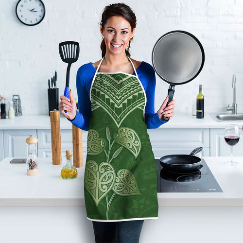 Green New Zealand Kawakawa Maori Ngaru Apron