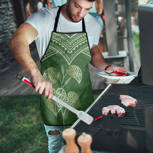Green New Zealand Kawakawa Maori Ngaru Apron