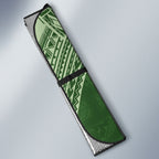Green New Zealand Kawakawa Maori Ngaru Auto Sun Shade