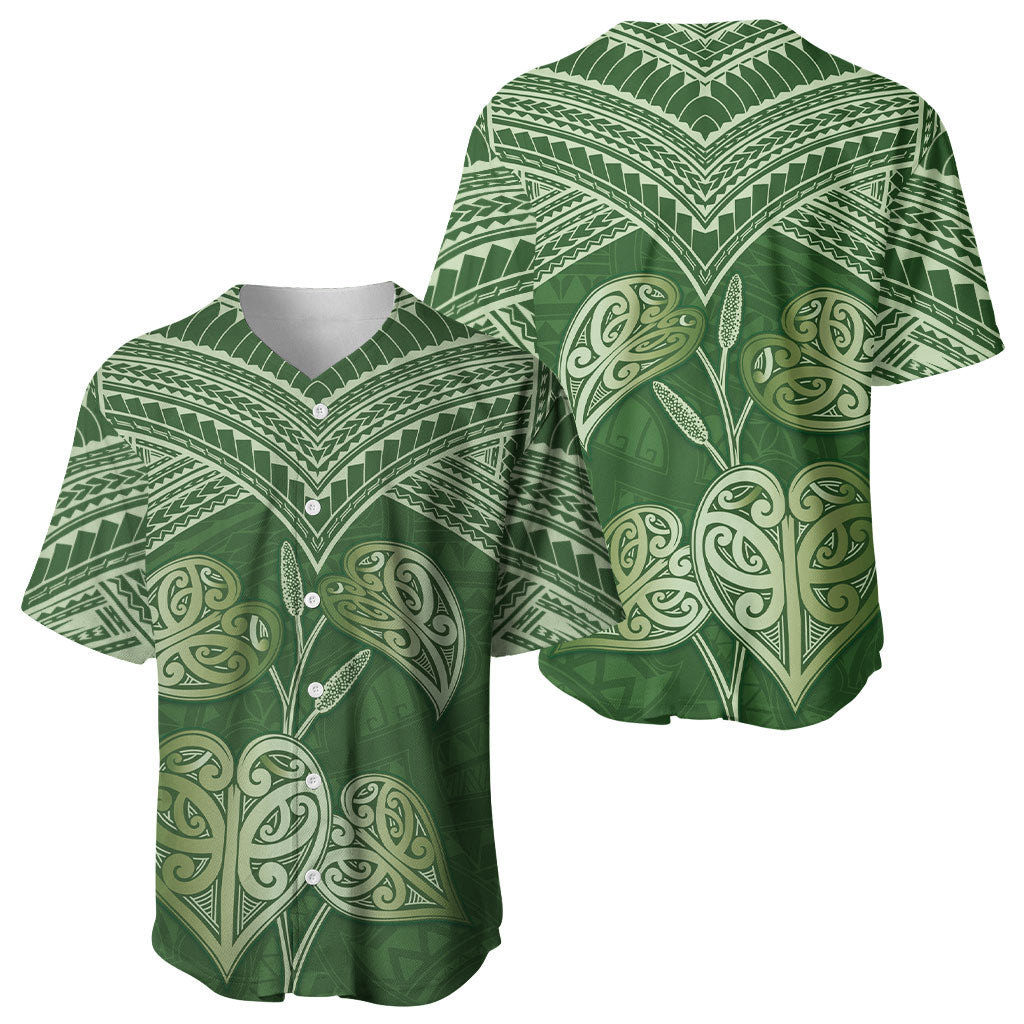 Green New Zealand Kawakawa Maori Ngaru Baseball Jersey