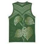 Green New Zealand Kawakawa Maori Ngaru Basketball Jersey