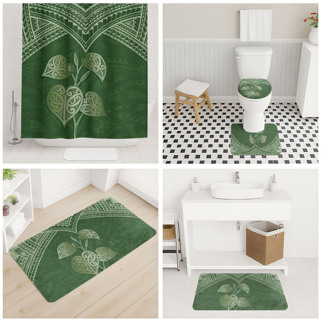 Green New Zealand Kawakawa Maori Ngaru Bathroom Set