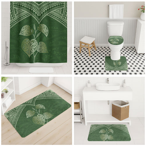 Green New Zealand Kawakawa Maori Ngaru Bathroom Set