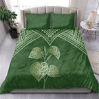 Green New Zealand Kawakawa Maori Ngaru Bedding Set