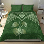 Green New Zealand Kawakawa Maori Ngaru Bedding Set