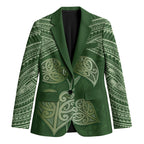 Green New Zealand Kawakawa Maori Ngaru Blazer